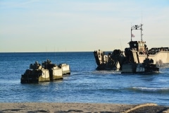 Gibraltar - Operation Sea Snake sees tanks and Royal Marines land on Eastern Beach