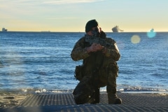 Gibraltar - Operation Sea Snake sees tanks and Royal Marines land on Eastern Beach