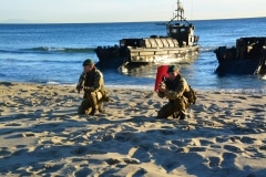 Gibraltar - Operation Sea Snake sees tanks and Royal Marines land on Eastern Beach