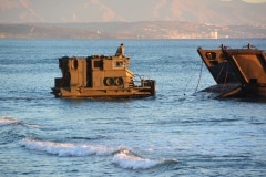 Gibraltar - Operation Sea Snake sees tanks and Royal Marines land on Eastern Beach