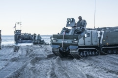Gibraltar - Preparations for Operation Sea Snake start at Eastern beach with tanks