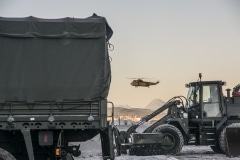 Gibraltar - Preparations for Operation Sea Snake start at Eastern beach with tanks