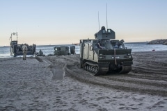 Gibraltar - Preparations for Operation Sea Snake start at Eastern beach with tanks