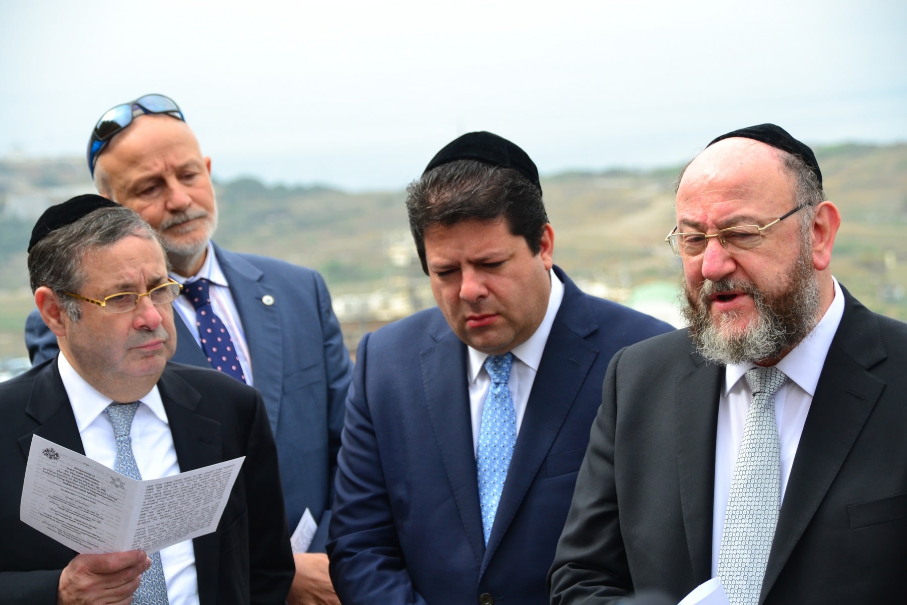 Chief Rabbi of Commonwealth at Jews Gate Cemetery opening