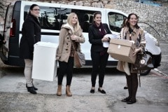 Gibraltar - 26th November 2015 - The voting boxes arrived at the polling stations early this morning as Gibraltar prepared to start voting for its new government. Escorted by the Royal Gibraltar Police civil servants manning the polling stations, along with witnesses will now seal the boxes before the doors opened at 9am.RGP officers were at the polling stations since early morning searching and securing all stations before the ballot boxes arrivedTwo main parties are running for election, the GSLP/Liberals led by Fabian Picardo and the GSD led by Daniel Feetham.