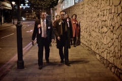 Gibraltar - 27th November 2015 - With security around John Macintosh Hall tightened, the first ballot box surprised everyone arriving dead on 10pm, the time polling stations were supposed to close their doors. A stream of ballot boxes then arrived as GBC announced the results of their exit poll putting the GSLP/Liberal Alliance ahead with 72%. As counting started by midnight candidates started to arrive at John Macintosh Hall where the count is taking place.One of the first candidates to arrive was John Cortes, followed by Edwin Reyes. Moments later Joseph Garcia, Gilbert Licudi, Albert Isola and Steven Linares arrived to a somewhat quite JHM as counting started.The verification count was overseen by agents of both parties, with the Governor Alison Macmilan also visiting JMH to oversee the protocols being followed, as is traditional during general elections in Gibraltar.John Macintosh Hall also saw tonight armed patrols present around the area, in keeping with the high security alert status presently experienced in Gibraltar. The security detail deployed included the presence of an inspector within the armed response detail, this being one of the few occassions in which a high ranking officer has been seen present as part of the unit when in public.