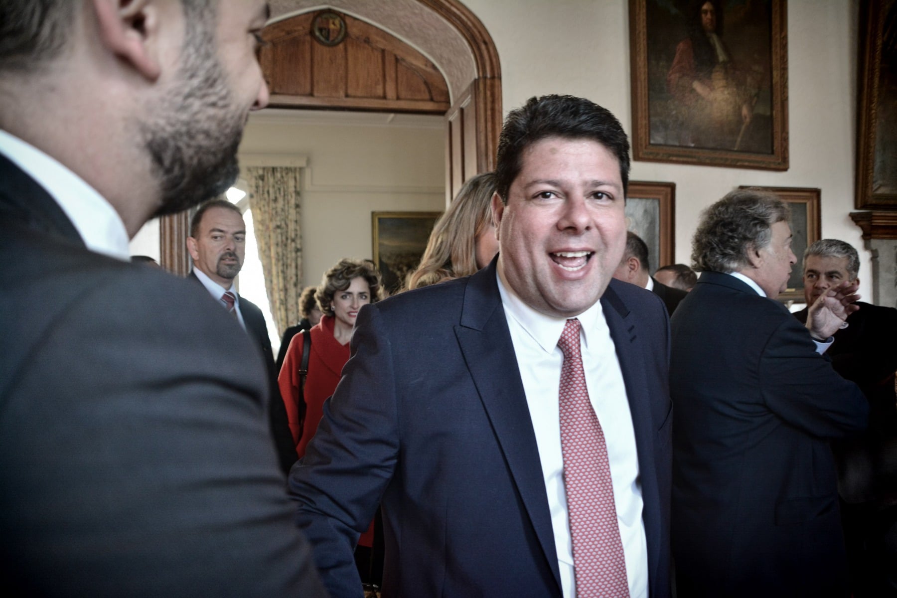 Gibraltar - 27th November 2015 - Fabian Picardo led his GSLP/LiberalAlliance Ministers to the Convent earlier this morning where there were sworn into Government by Acting Governor Alison Macmilan. He and his team then headed to Number Six where they held their first press call as the newly formed Government following a landslide victory.