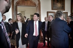 Gibraltar - 27th November 2015 - Fabian Picardo led his GSLP/LiberalAlliance Ministers to the Convent earlier this morning where there were sworn into Government by Acting Governor Alison Macmilan. He and his team then headed to Number Six where they held their first press call as the newly formed Government following a landslide victory.