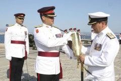 Ceremony of the Change of of  Commander British Forces in Gibraltar. Commodore Mike Walliker OBE RN, was replaced by commodore Tim Henry RN as CB.The ceremony was marked with a 11 gun salute outside The Tower HMNB Gibraltar hosted by the Royal Gibraltar Regiment.