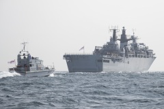 HMS Albion and RFA Lyme Bay leave Gibraltar