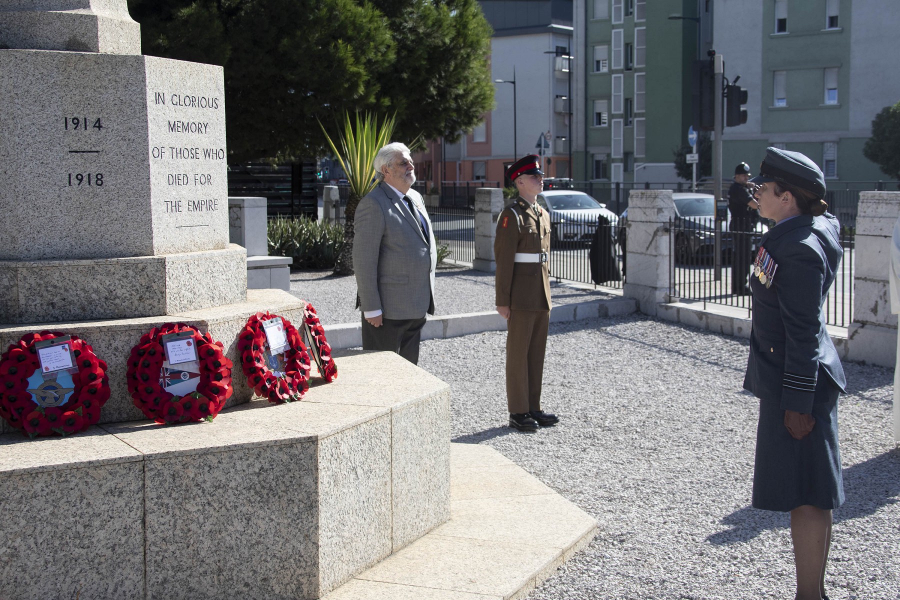 Remembrance Sunday Service at the Cross of Sacrifice, Gibraltar.