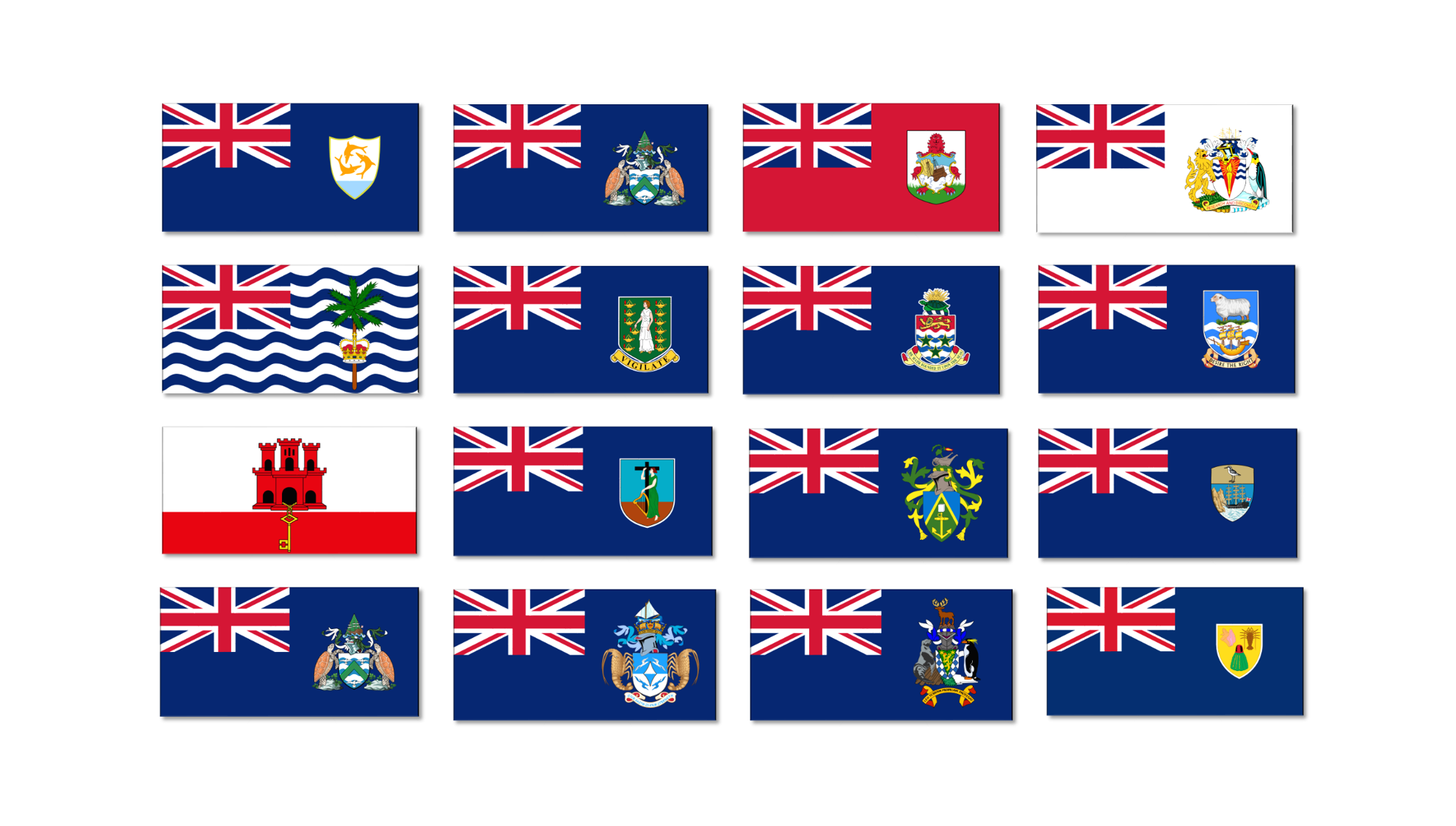 Banderas Territorios británicos de Ultramar